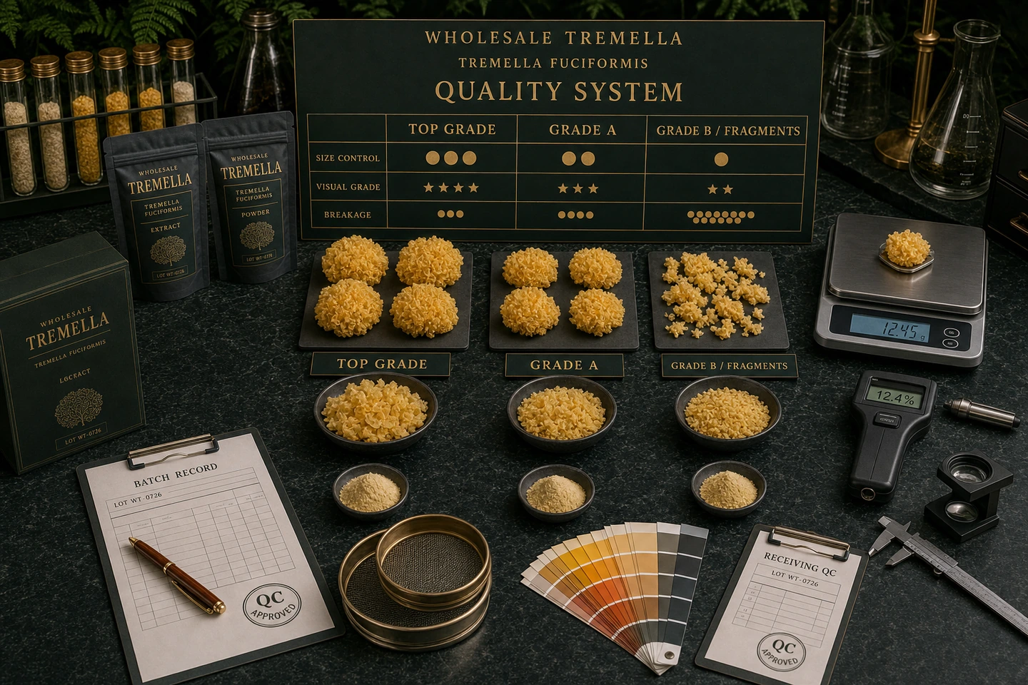 Creating a Consistent Tremella Grade System - professional Tremella wholesale visual